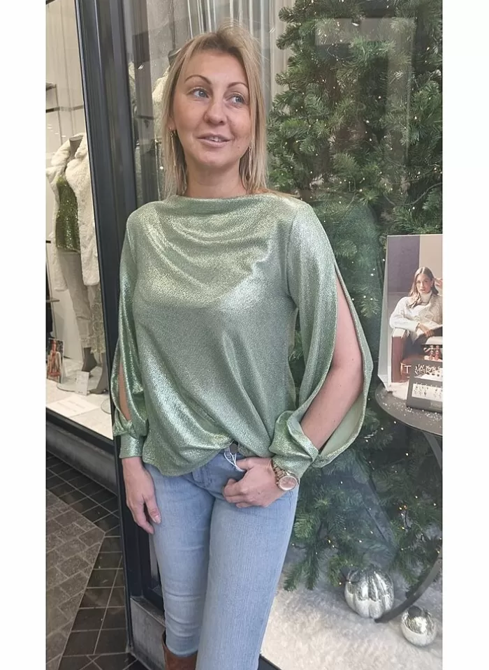 Terra di siena Pull Van Terra Di Sienna Precious (Open Armen) roos/glitter Flash Sale