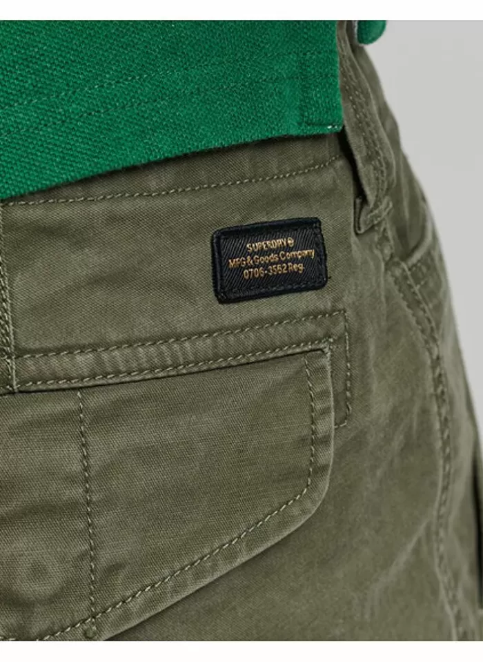 Superdry Vintage Core Cargo Short Ice Marl Overdyed Khaki New