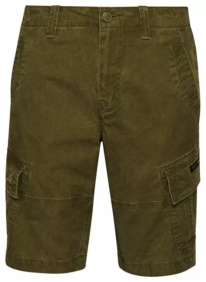 Superdry Vintage Core Cargo Short Ice Marl Overdyed Khaki New