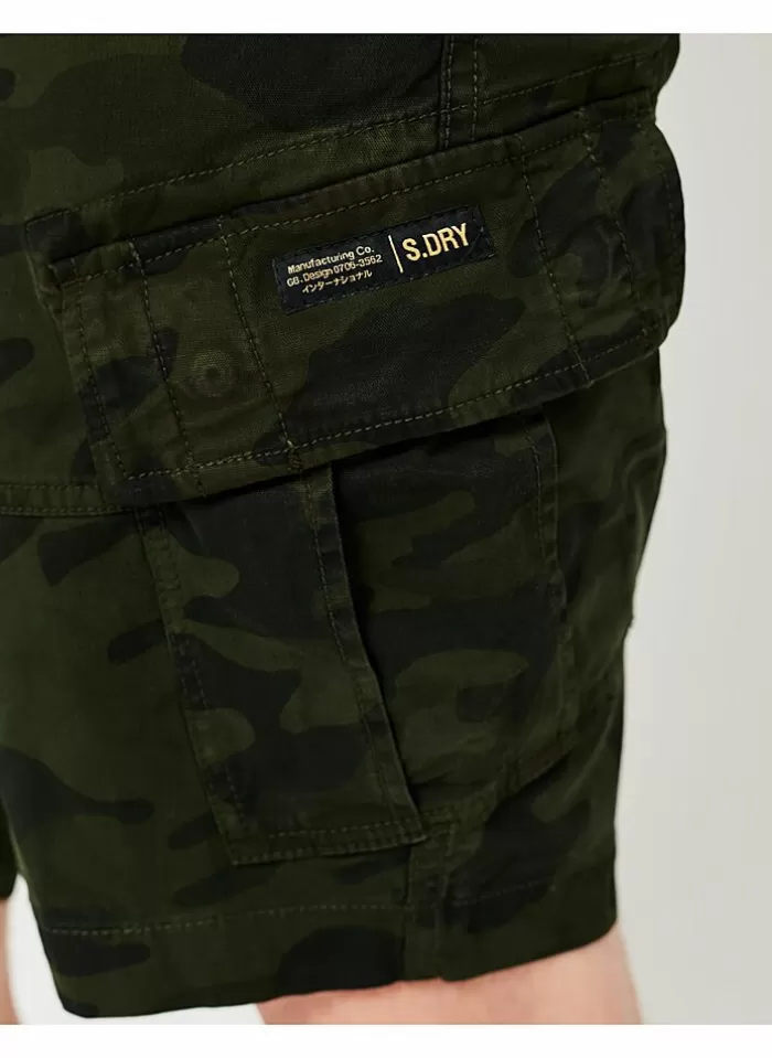 Superdry Vintage Core Cargo Short Ice Marl Overdyed Khaki New