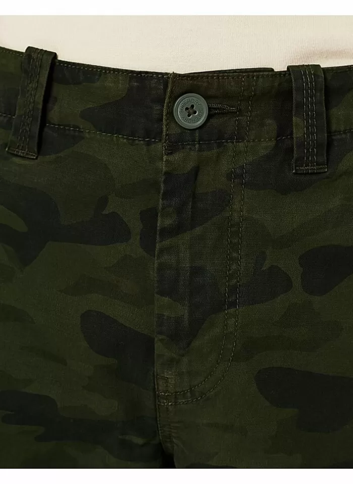 Superdry Vintage Core Cargo Short Ice Marl Overdyed Khaki New