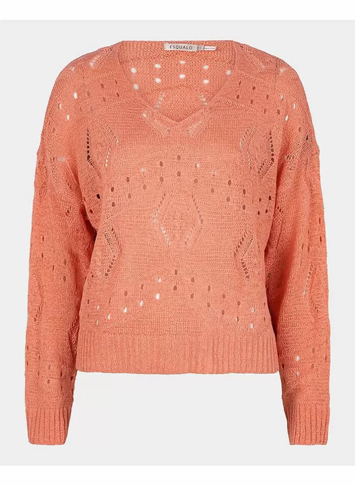 ESQUALO Sweater Van - Sp23.02012 Bright peach Best Sale
